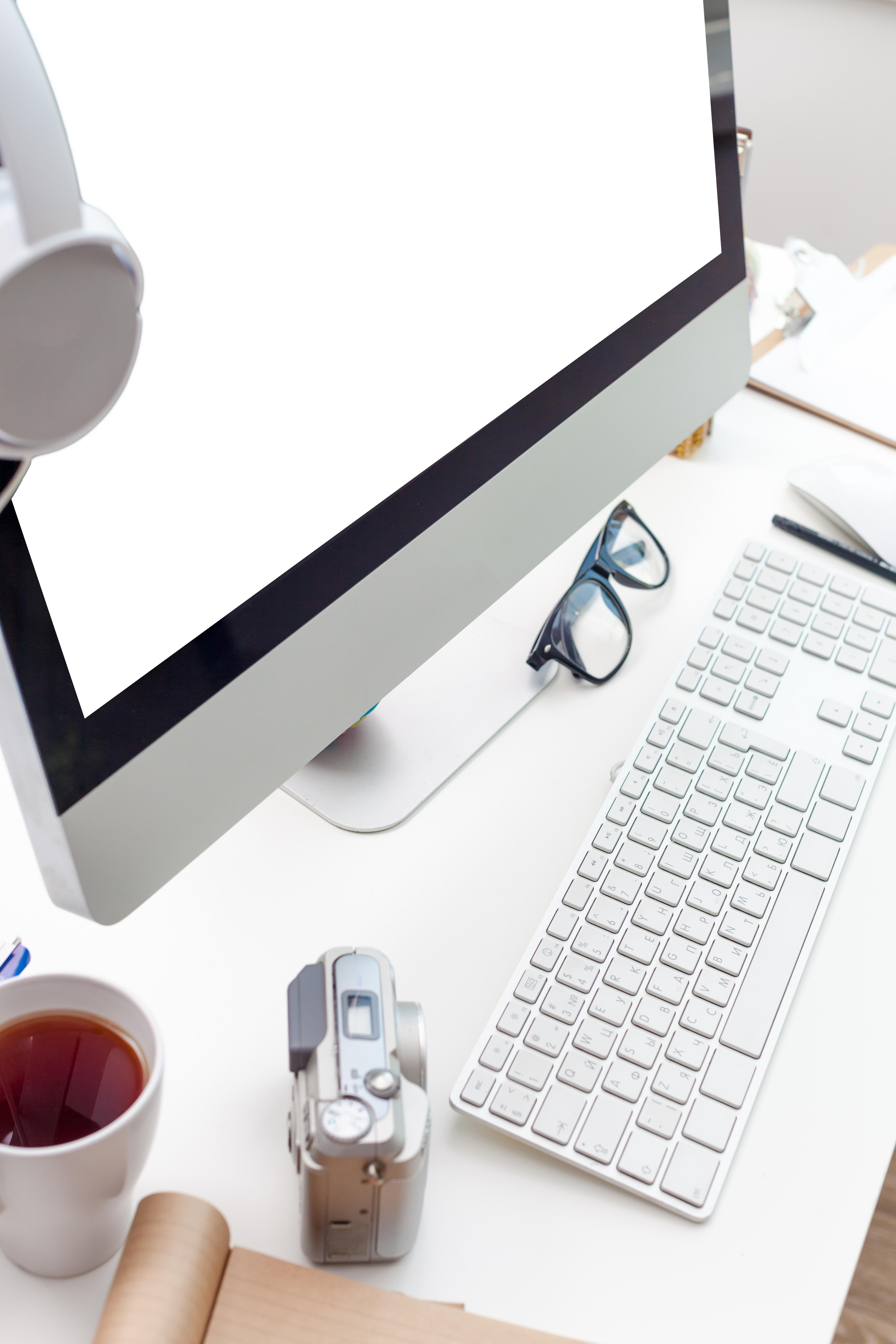 working table with computer